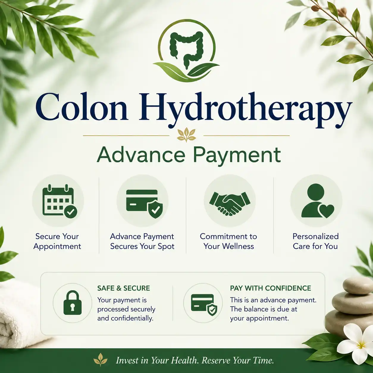 Colon Hydrotherapy Advance Payment