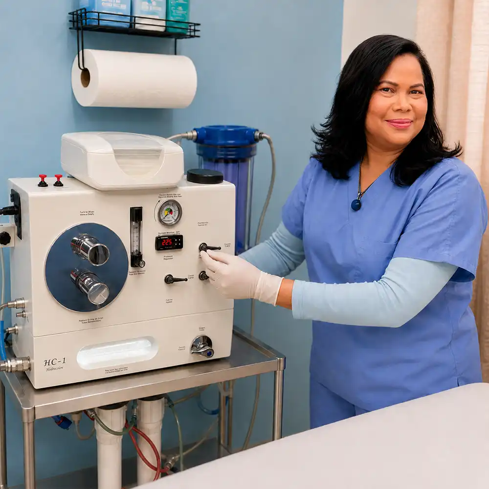 Professional warm purified water hydrotherapy setup